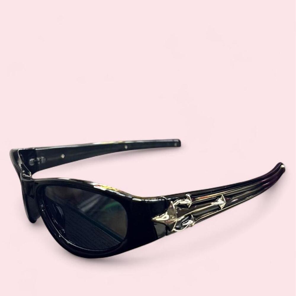 Unisex Sunglasses black and silver Cybergoth cyberpunk alt rave
